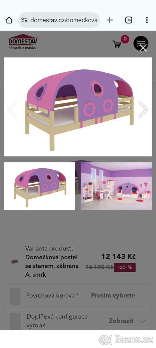 Kvalitní postel Domestav smrk masiv 90x200