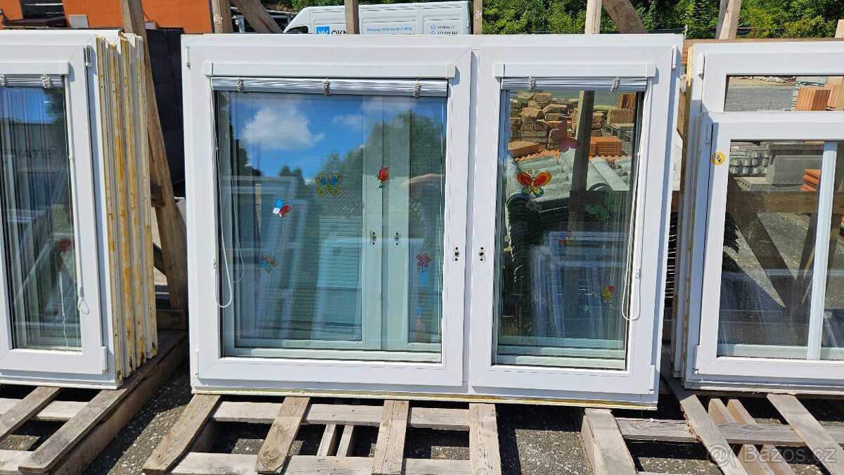Okno PVC - 1835x1360 mm - STARŠÍ - 4 KS