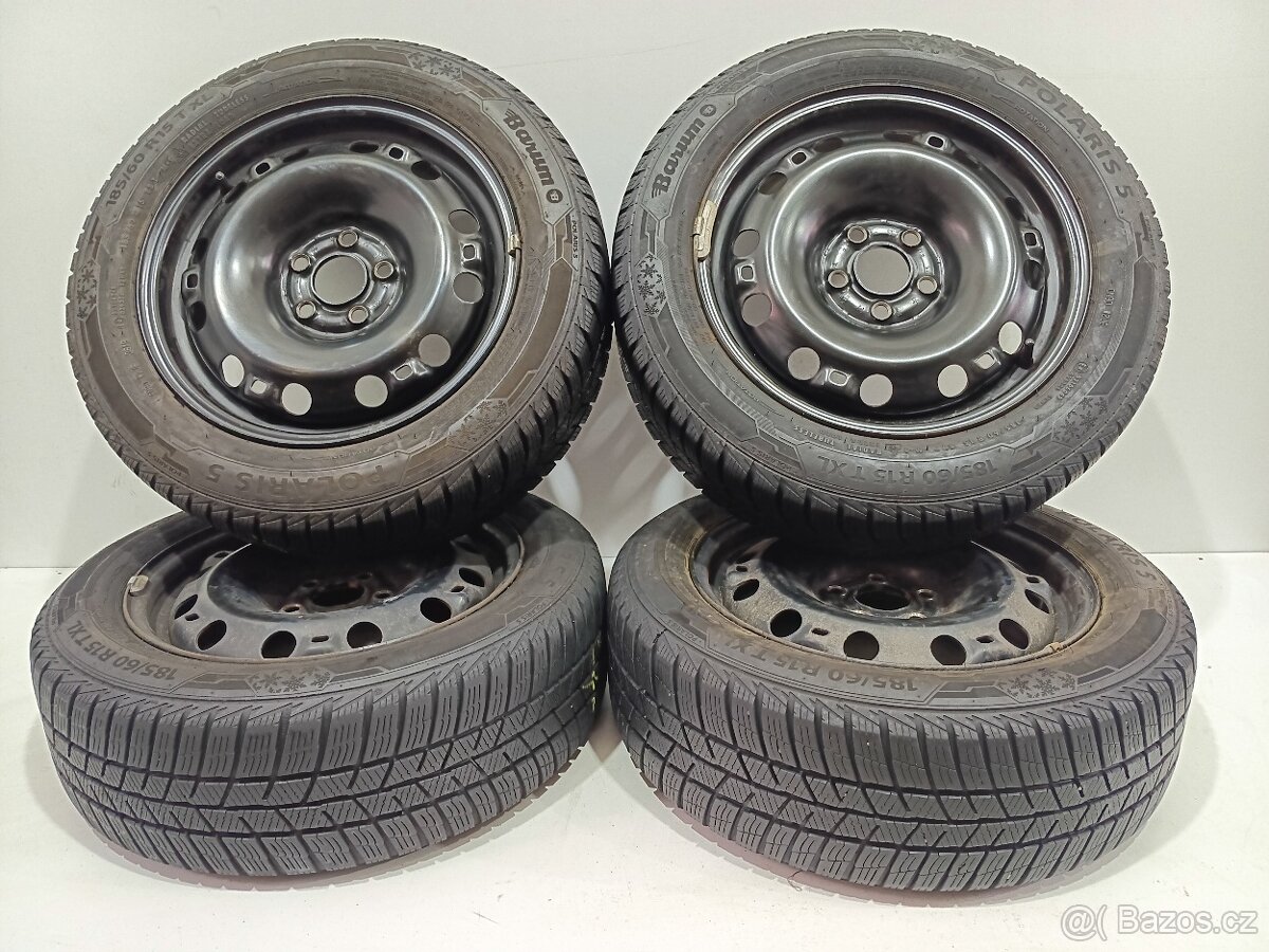 Zimní kola 5x100 R15 pneu 185/60/15 Barum