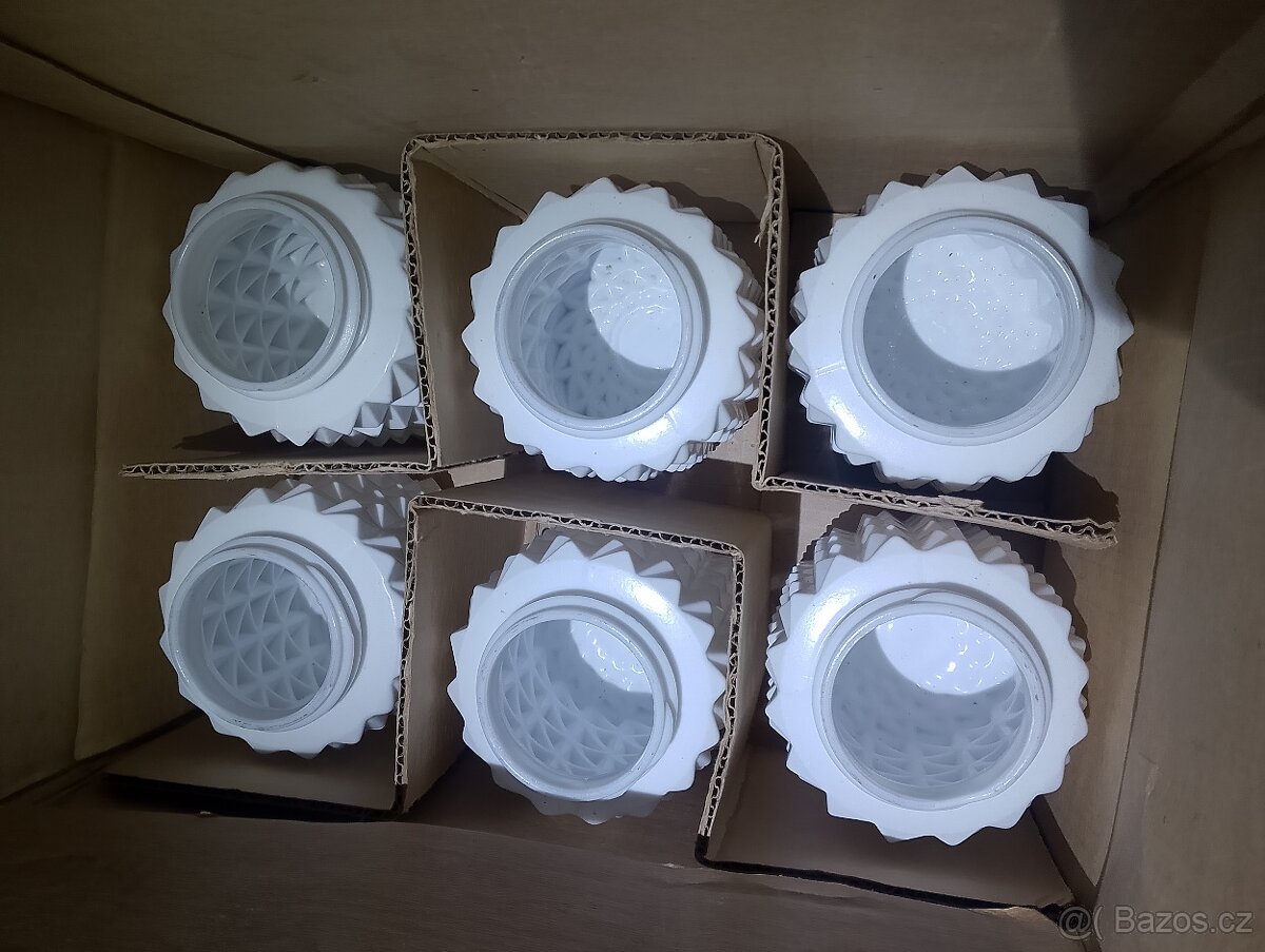 Retro skleněné stínidlo, skleněný kryt na světlo