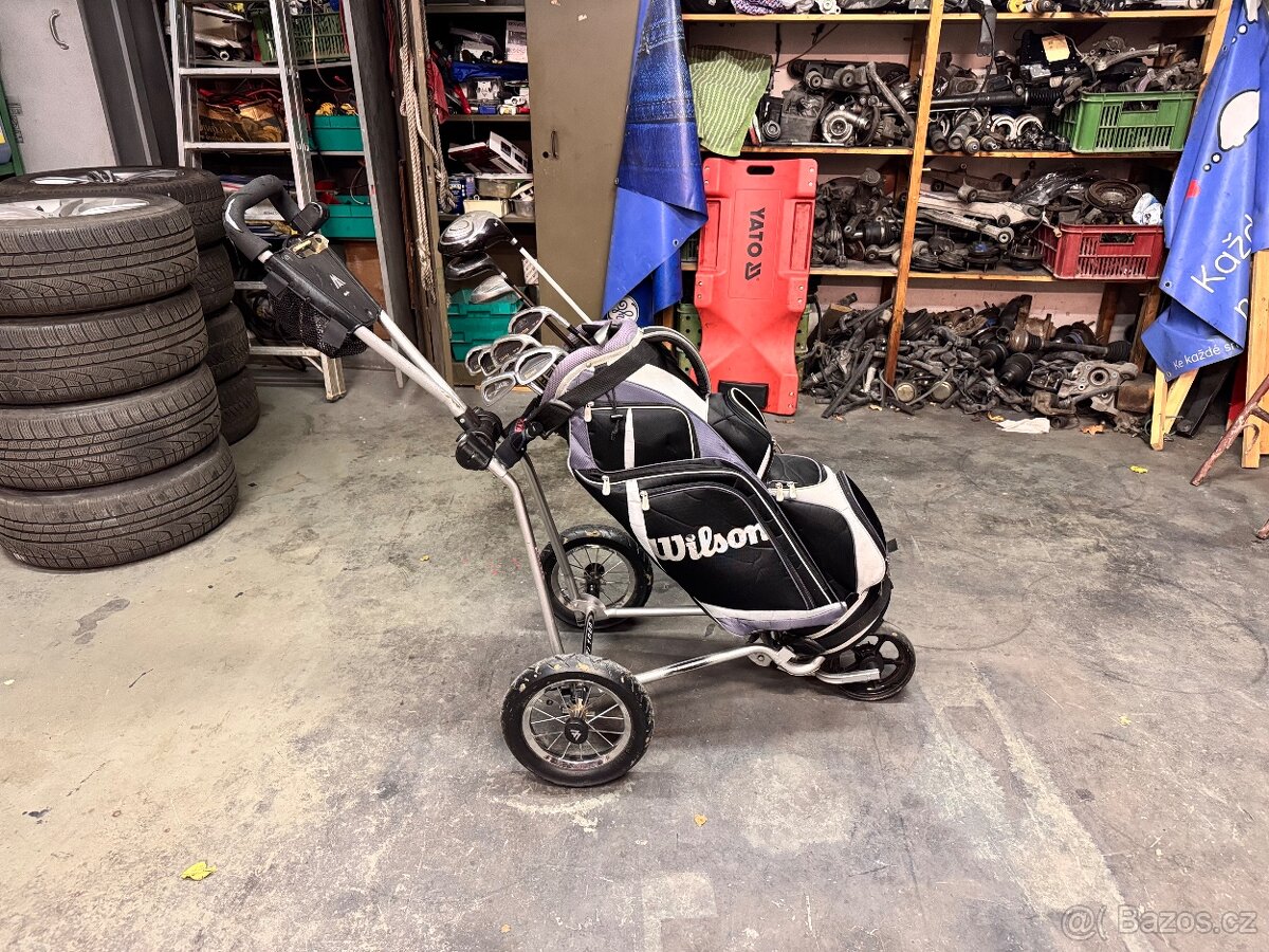 Golfový set s vozíkem