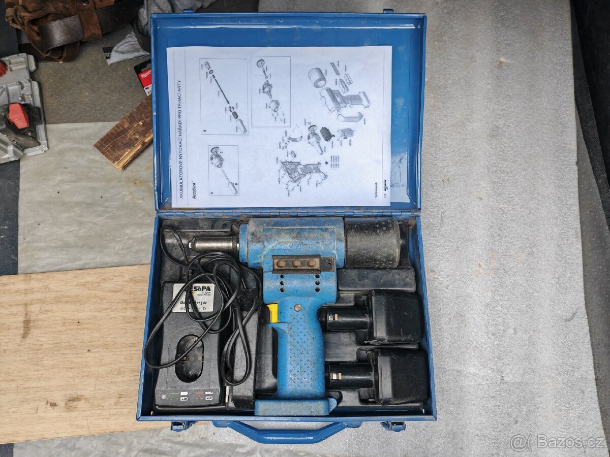 Nýtovací kleště aku na náhradní díly