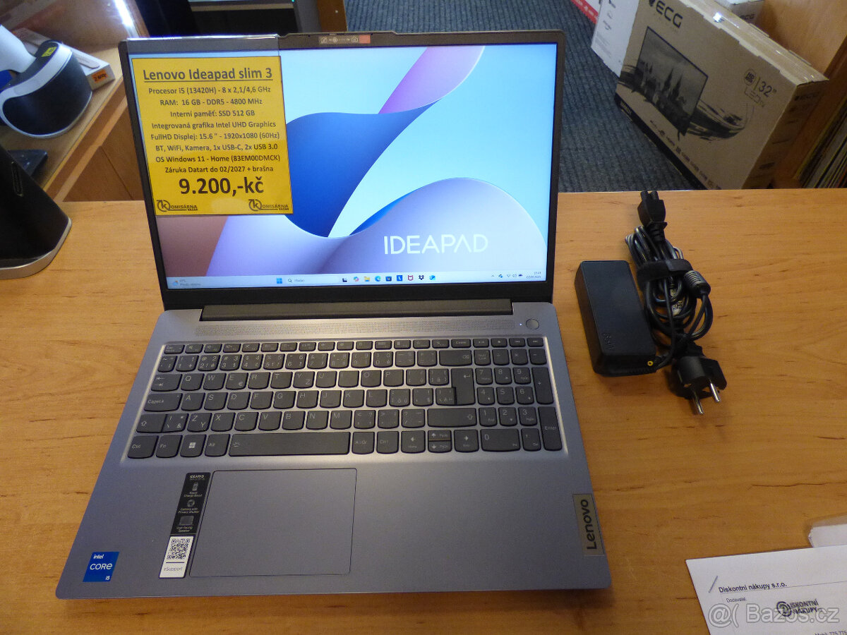 Notebook Lenovo Ideapad slim 3 v záruce Datart