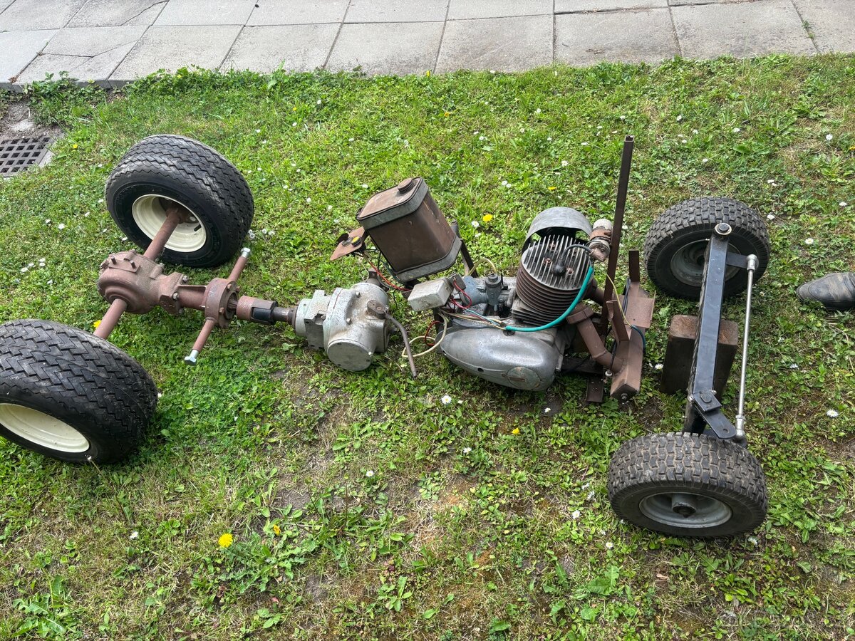 Motor ČZ 175/502 skůtr, převodovka, nápravy