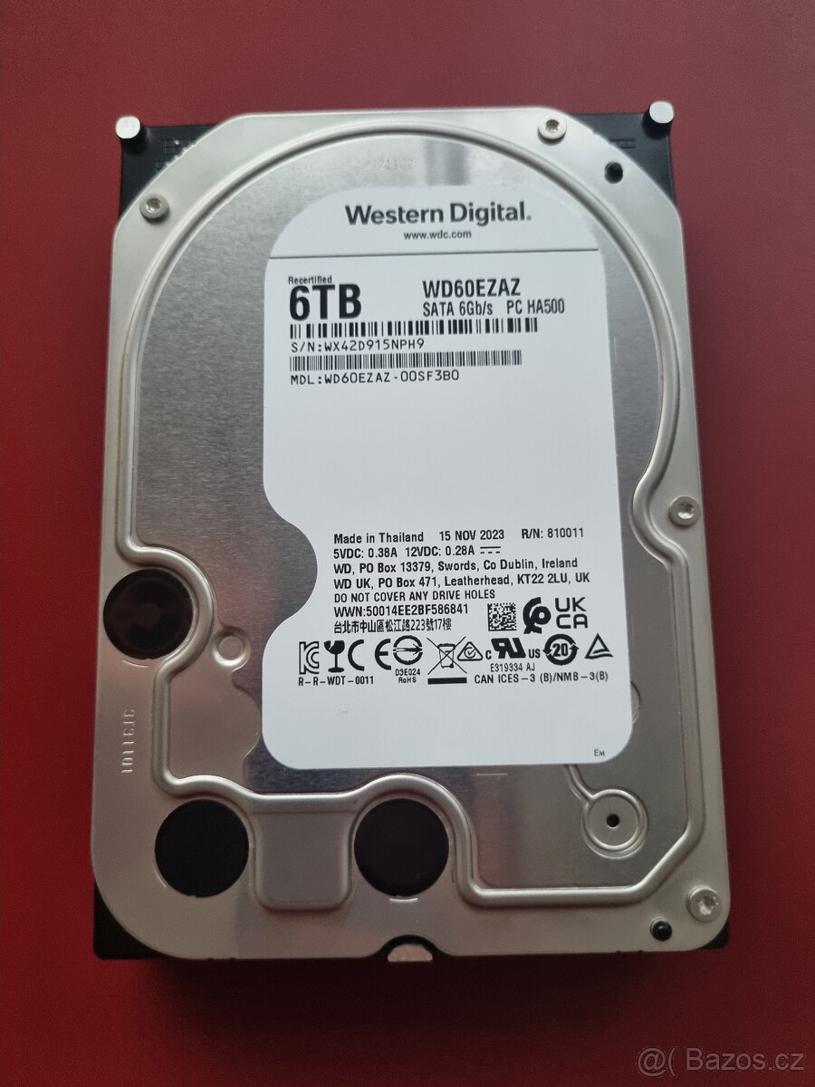 HDD 6TB WD Blue – Minimálně používaný