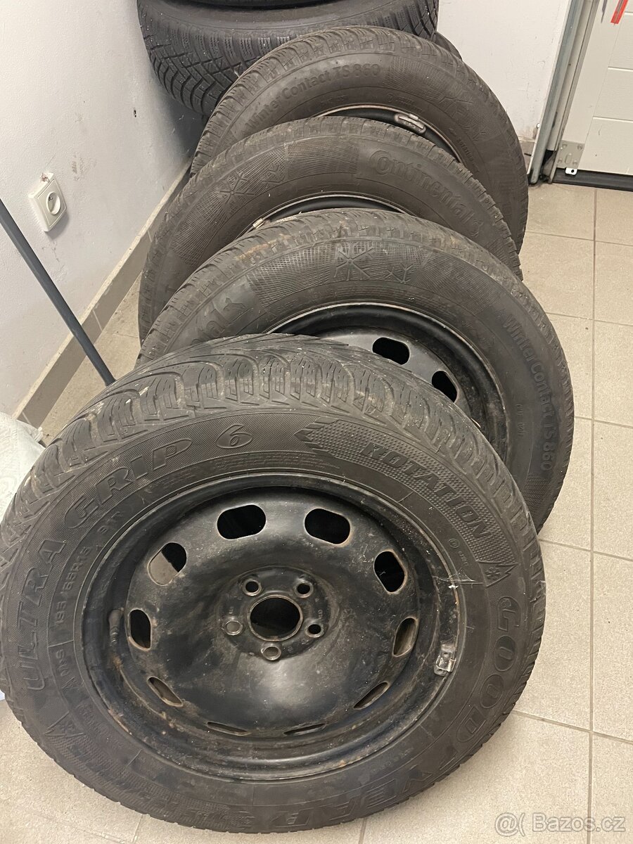 Plechove disky 5x100 zimní pneu, Rok 2018