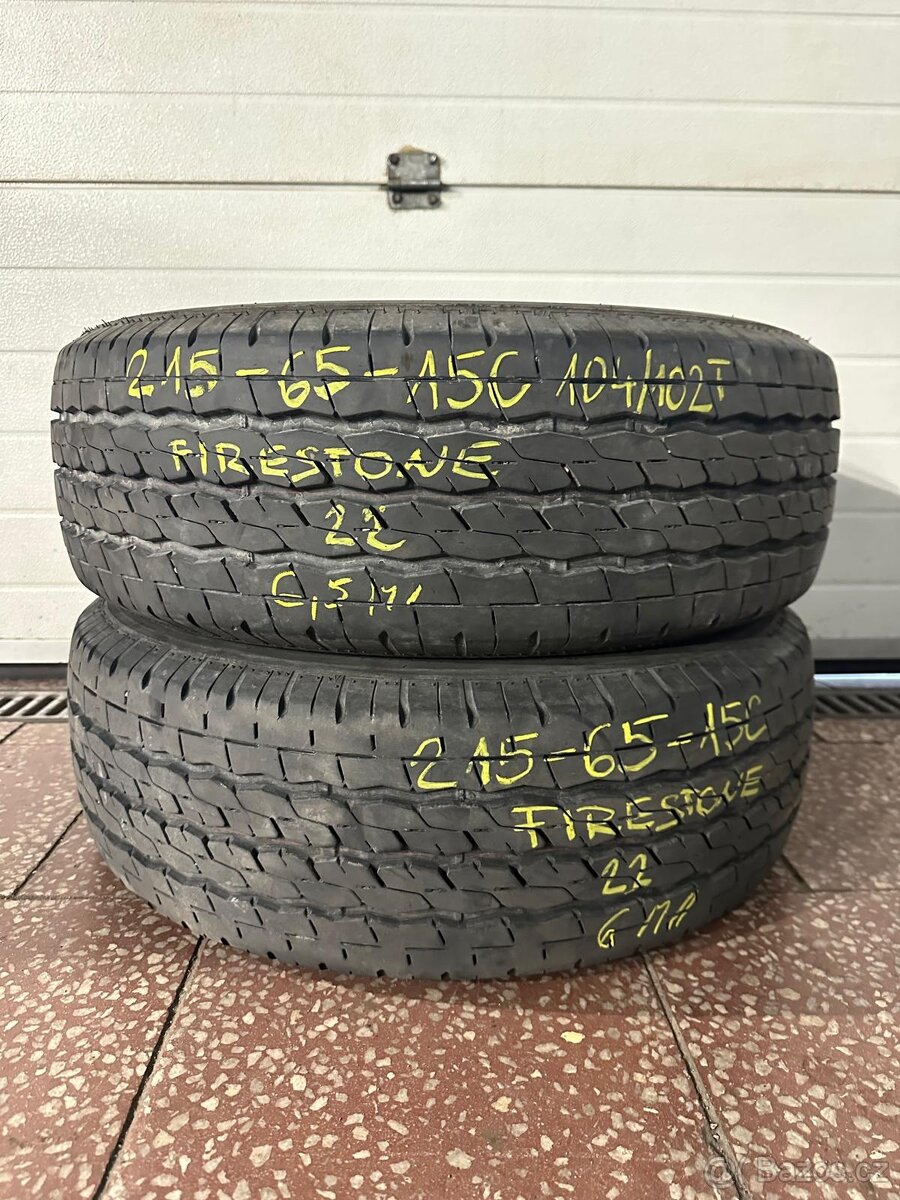 Letní 215/65/15C Firestone 2022 - 2x 6mm