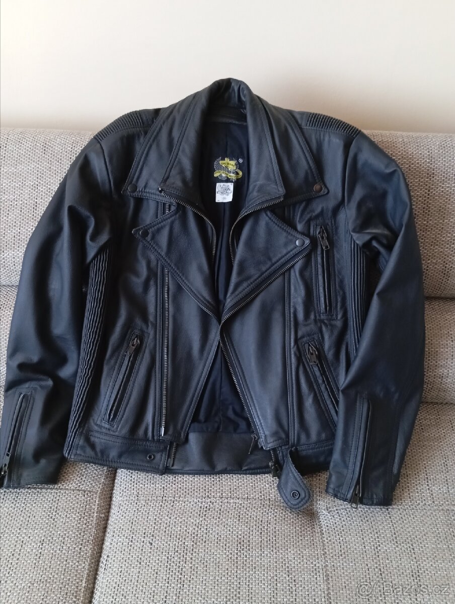 Dámská kožená motorkářská bunda