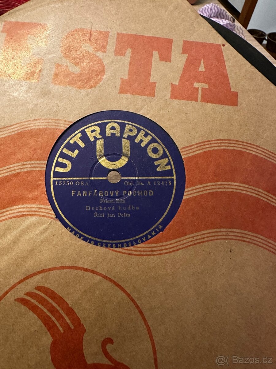 Staré šelakové gamofonové desky - 71 ks