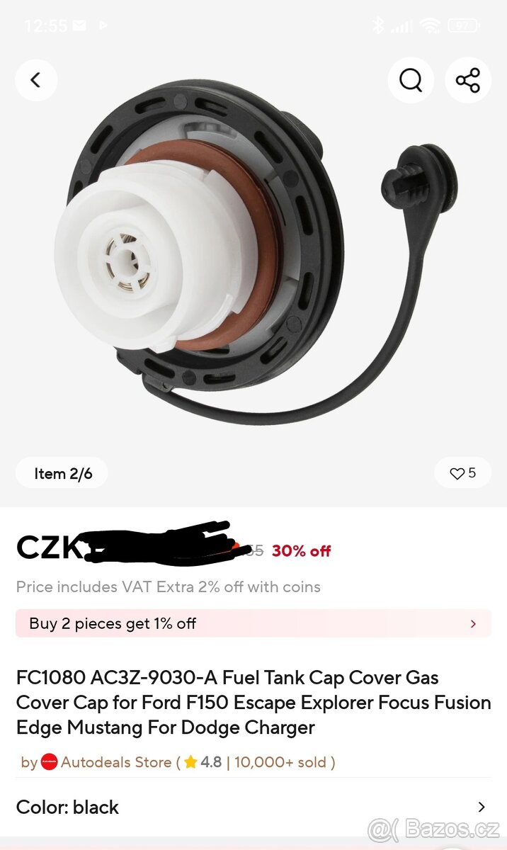 Víčko Ford Mustang, Dodge