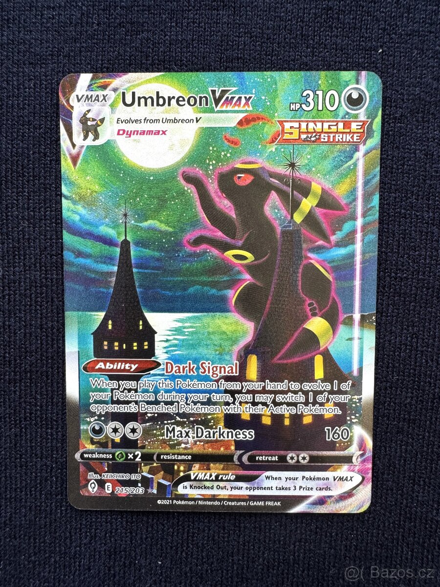Pokemon - Umbreon Vmax - kandidát na PSA 10