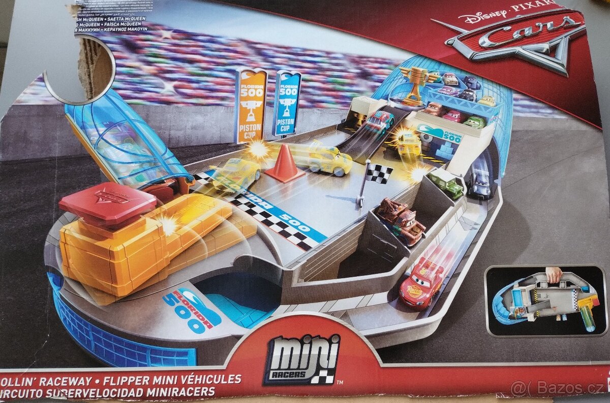 Cars mini racers rolling raceway