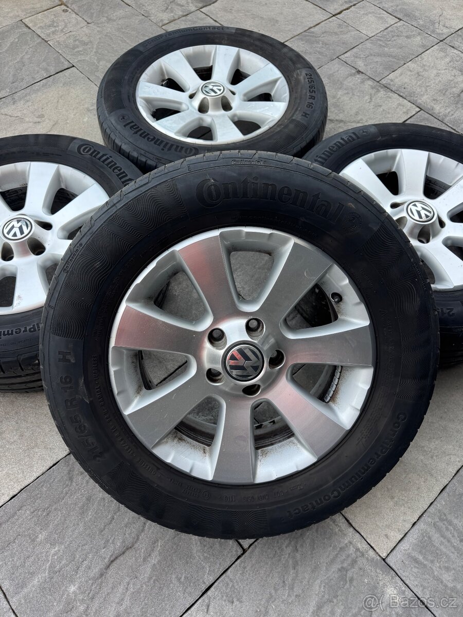 Originální alu kola Vw Tiguan 5x112 16 215/65R16 Continental