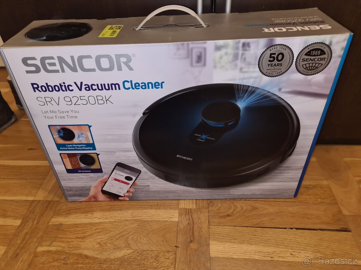 NOVÝ robotický vysavač s mopem Sencor 9250BK