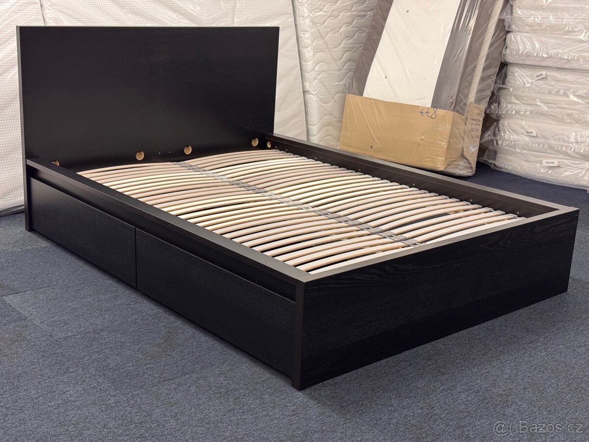Postel 140x200 IKEA MALM + šuplíku