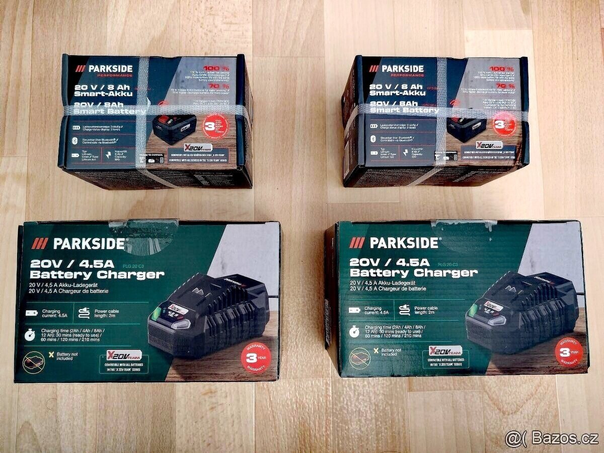 8 Ah Parkside Smart baterie + rychlo nabíječka -NOVÉ