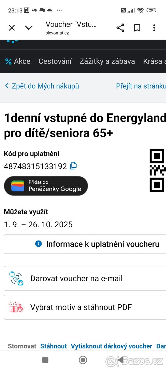 Energyland Polsko 4 vstupenky