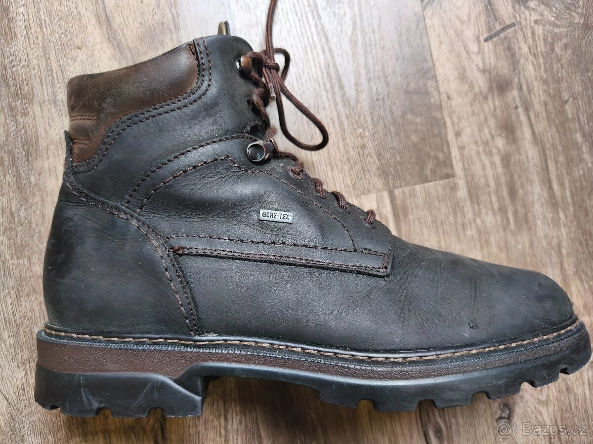 Dvoje goretexové kožené pánské zimní boty v.46/46,5