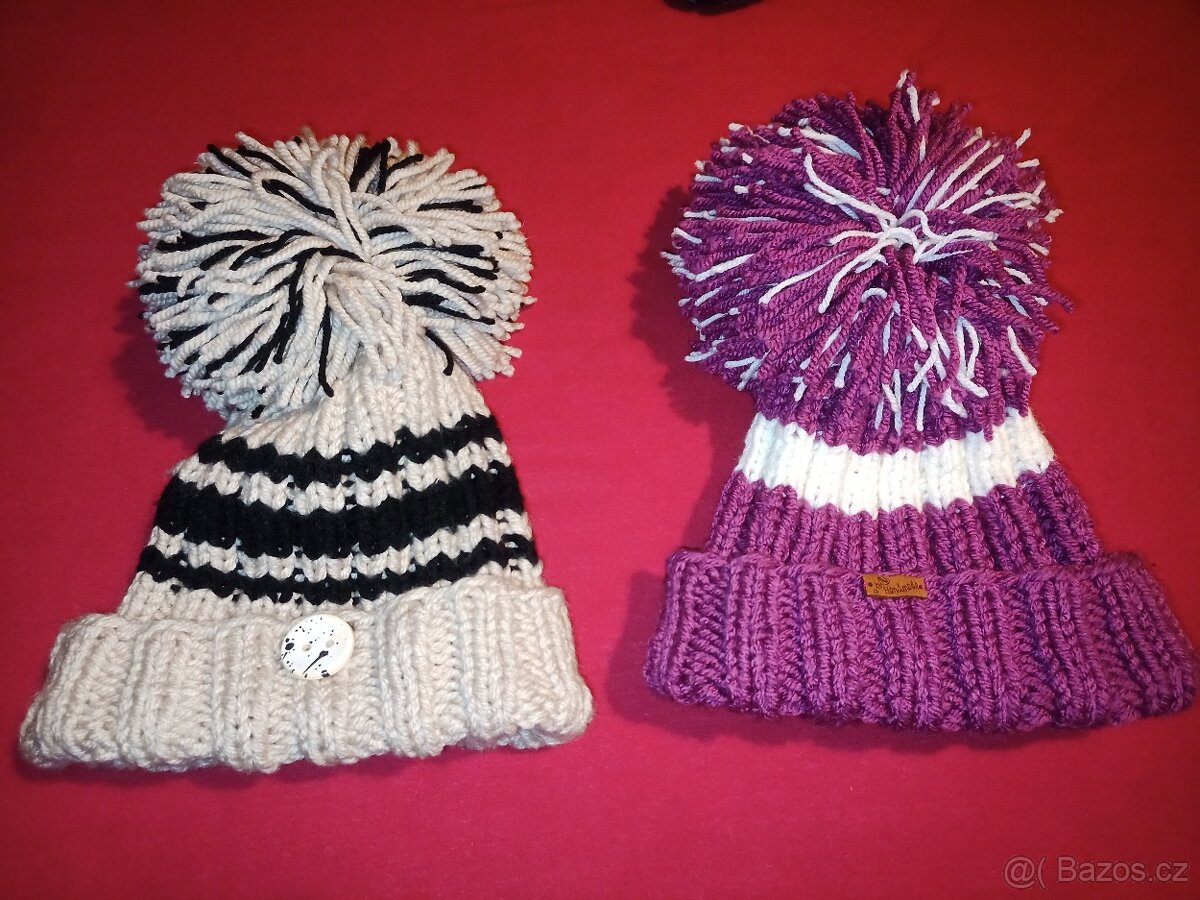 Pletené handmade čepice
