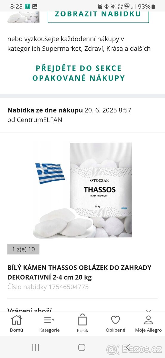 bílý kámen THASSOS