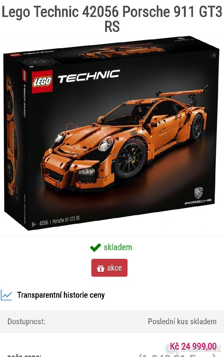 LEGO Technic 42056 Porsche 911 GT3 RS