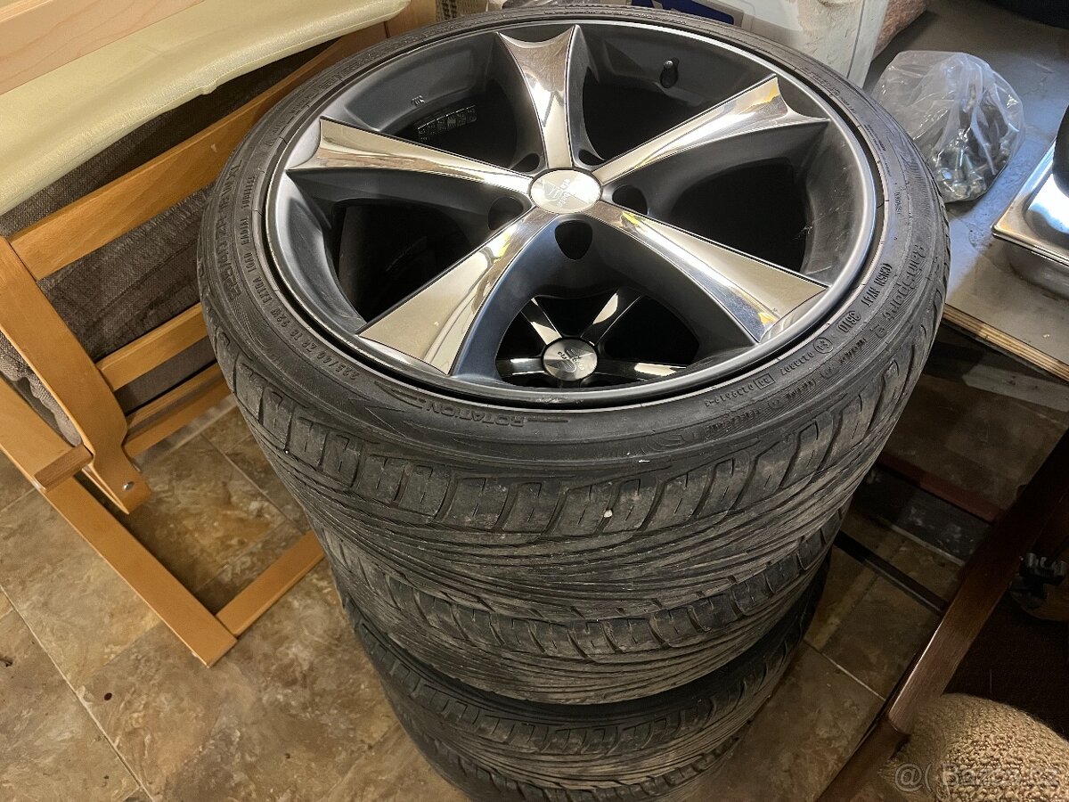 4x letní pneu 225/40 ZR 18W XL + disky, litá kola