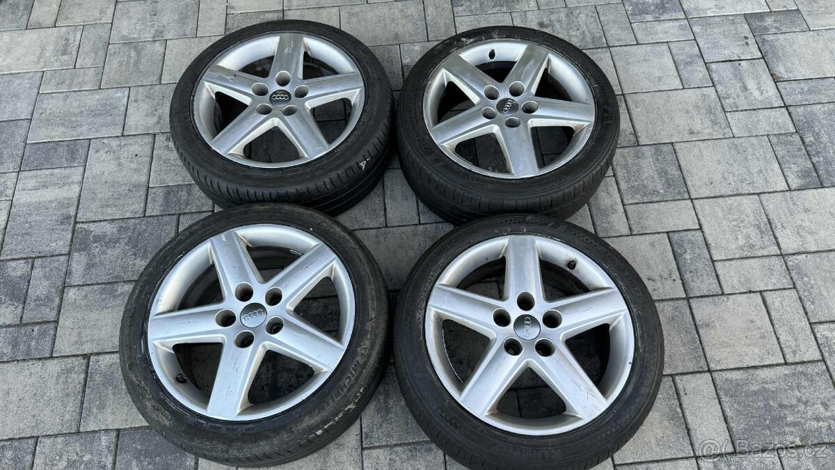 Sada ALU kol / disků AUDI originál 5x112, R17,pneu 225/45R17
