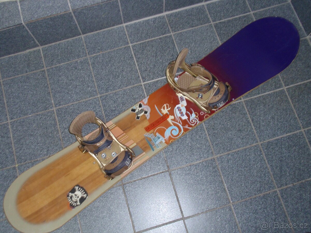 PĚKNÝ DÍVČÍ SNOWBOARD BURTON FEEL GOOD 150 CM+BURTON VÁZÁNÍ