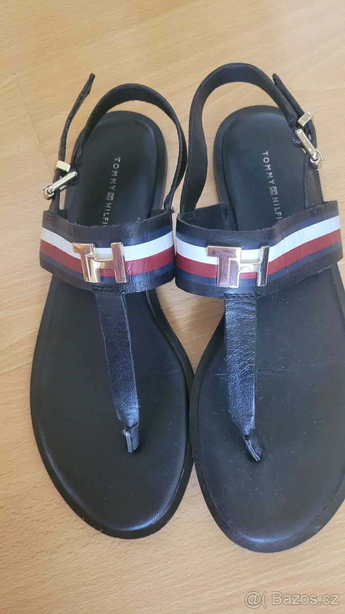 Patnofle sandály Tommy Hilfiger - kožené