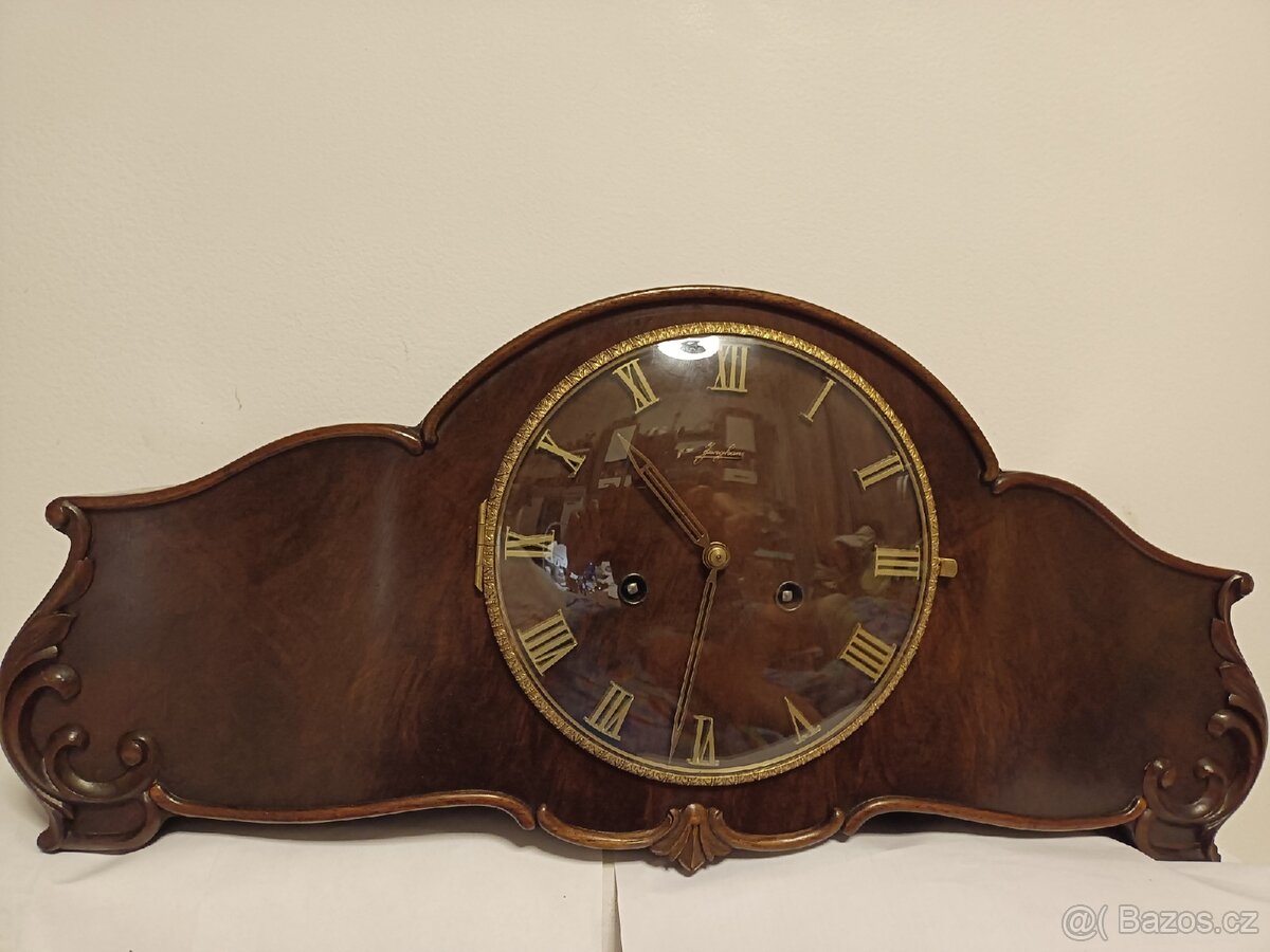 Junghans hodiny starožitný krbové stolní