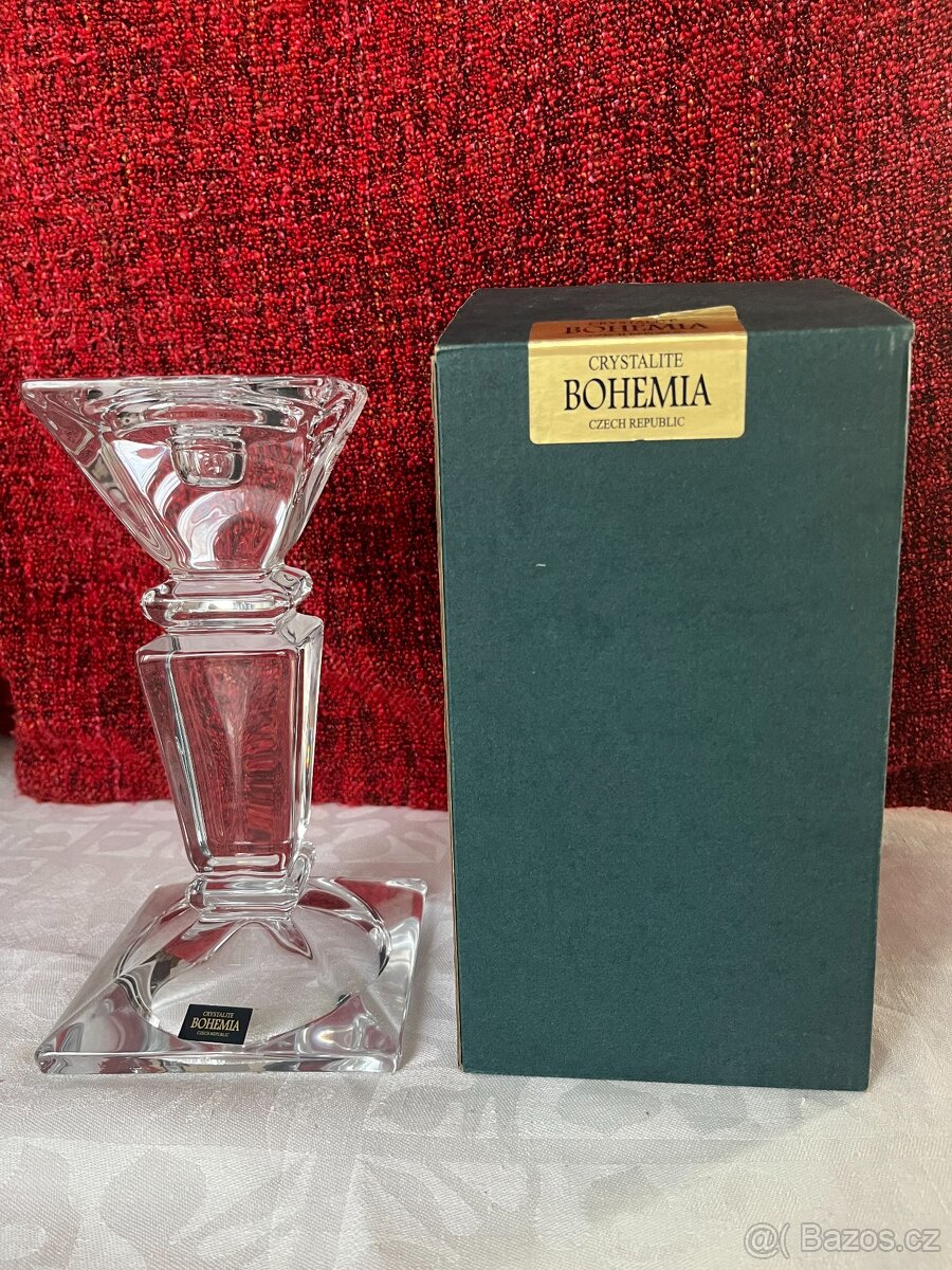 Skleněný svícen Crystalite Bohemia