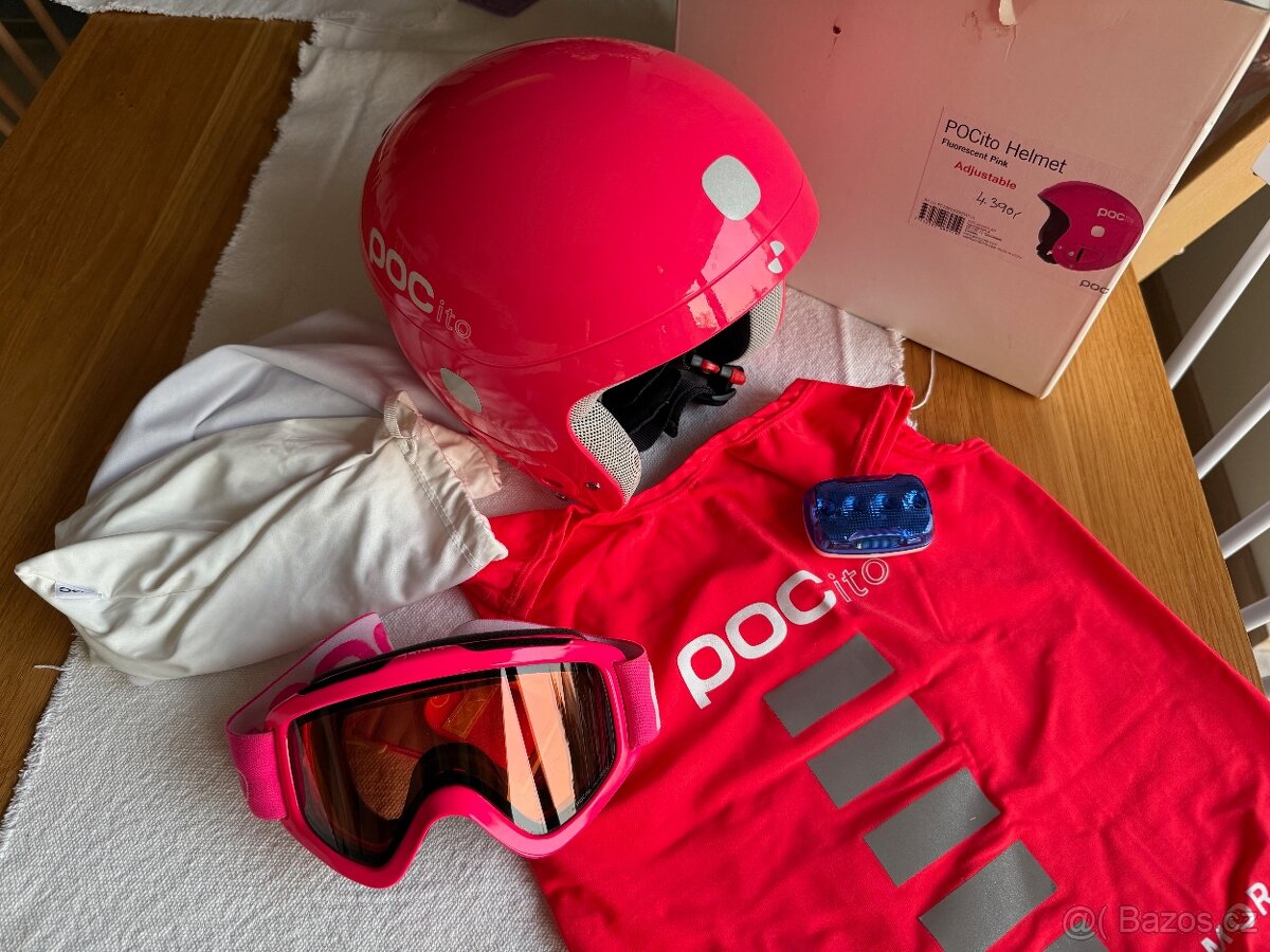 Dětská lyžařská helma POCito + brýle