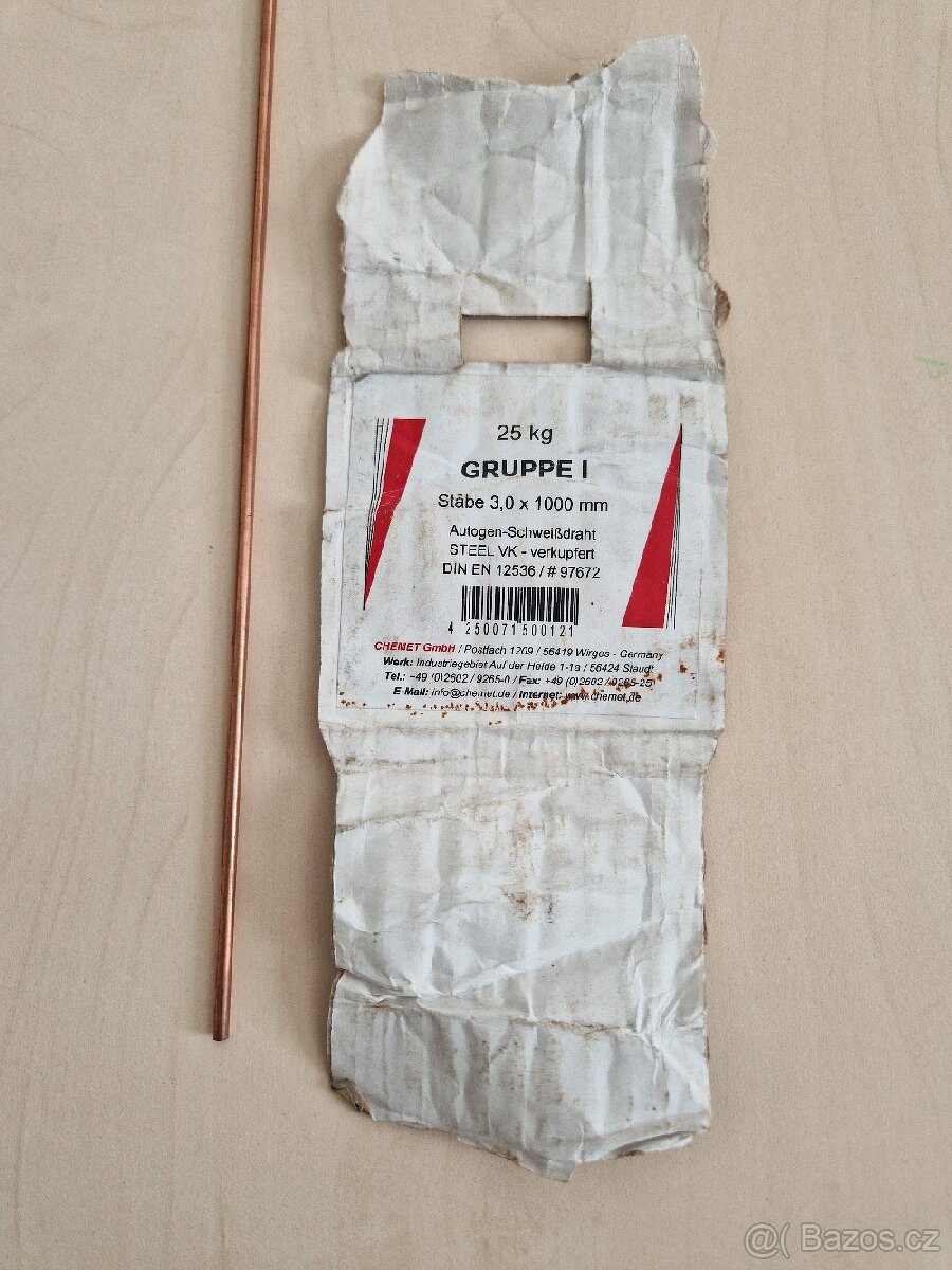 Chemet gmbh GRUPPE I 3×1000mm autogen,svářecí drát.