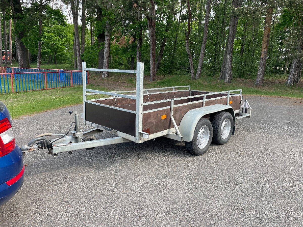 ✅Bržděný přívěs Solide 2000 kg, 126x300 cm, nová podlaha