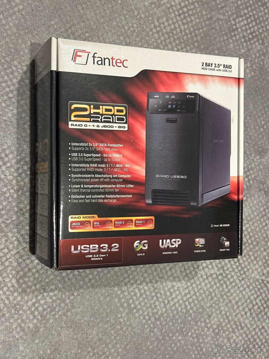 externí skříň pro 2x 3.5" FANTEC QB-X2US3R