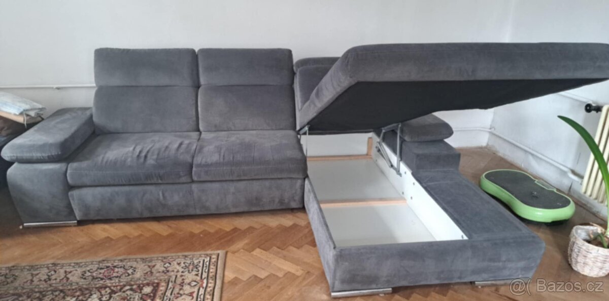 Rozkládací sedací úložná velká sedačka