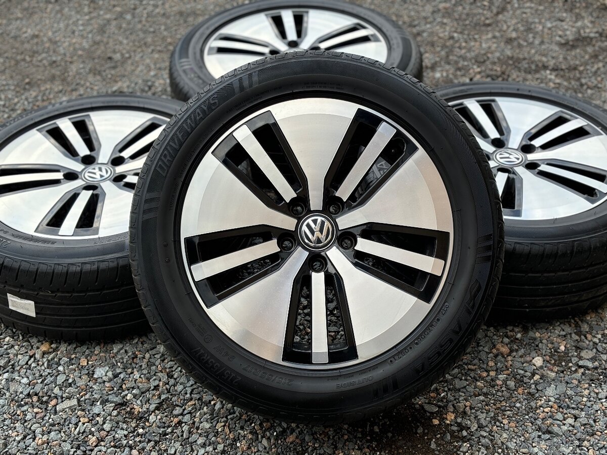 Alu orig letni sada Volkswagen 5x112 7J ET40 215/55 R17