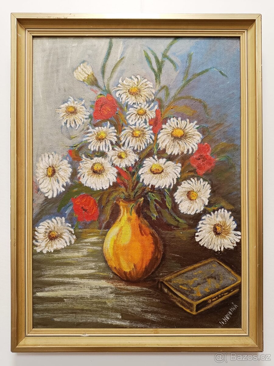 Obraz, H.Novotná, Kytice 68x51