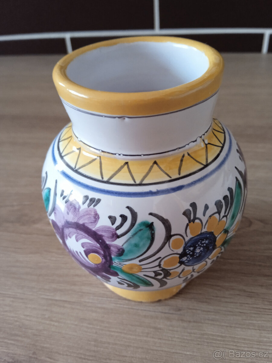 Retro keramická vázička -Modra