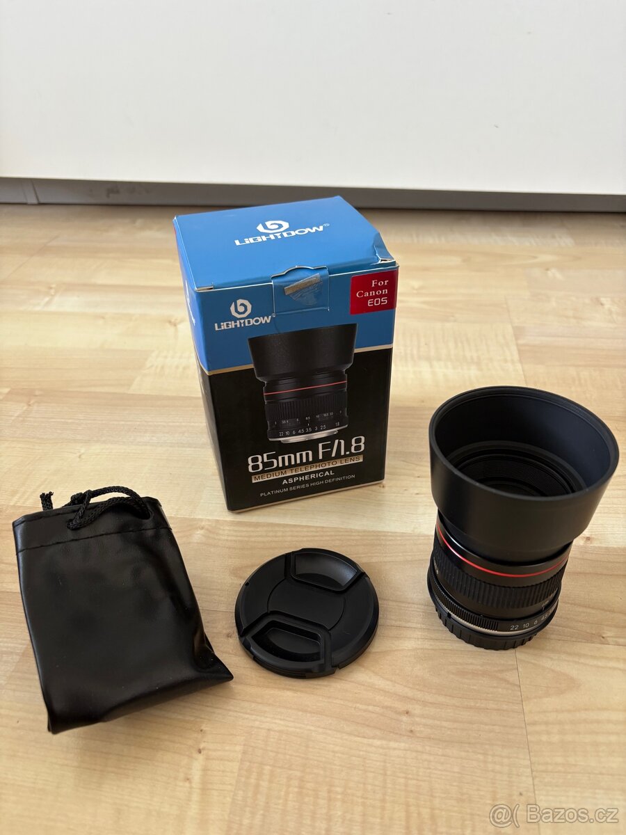 Lightdow 85mm f/1.8 objektiv pro Canon