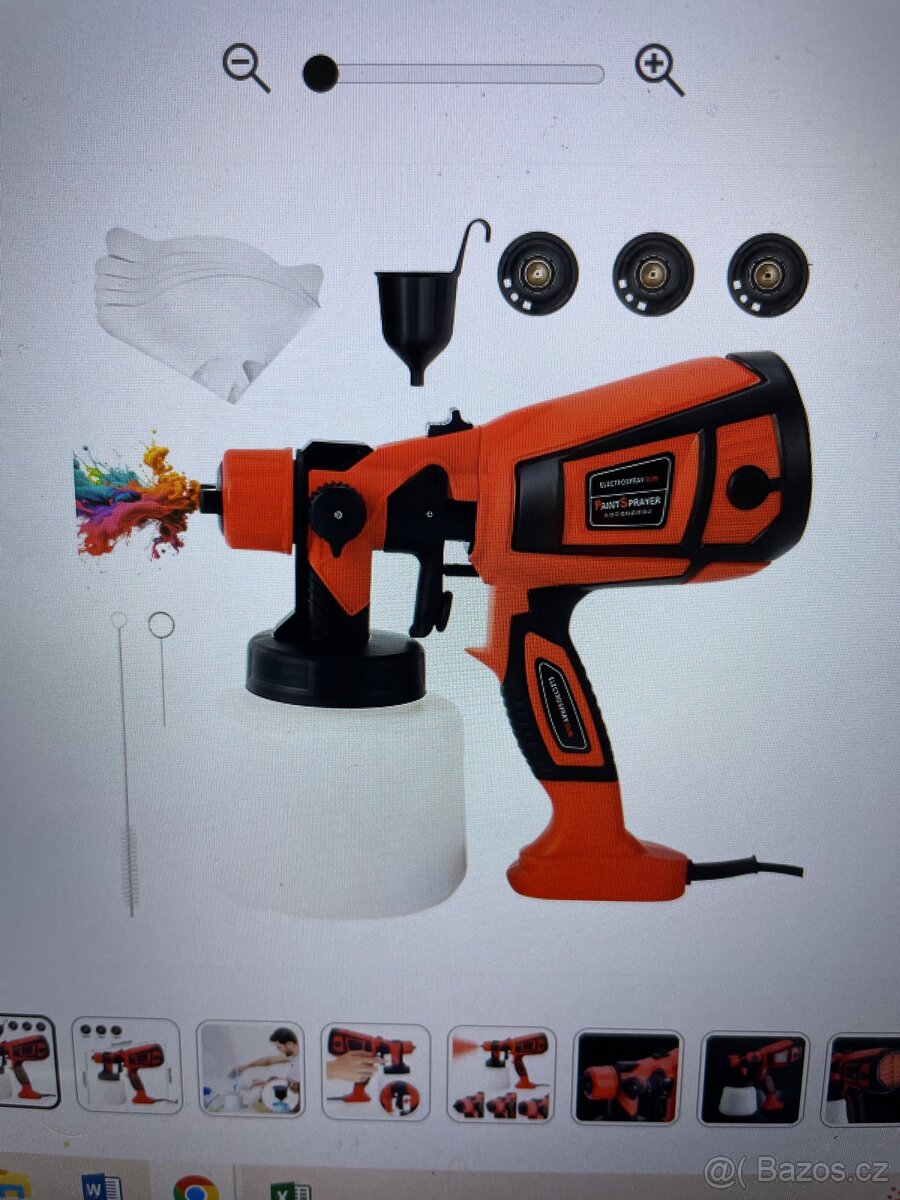 Elektrická stříkací pistole 750w s 1400ml nádobou