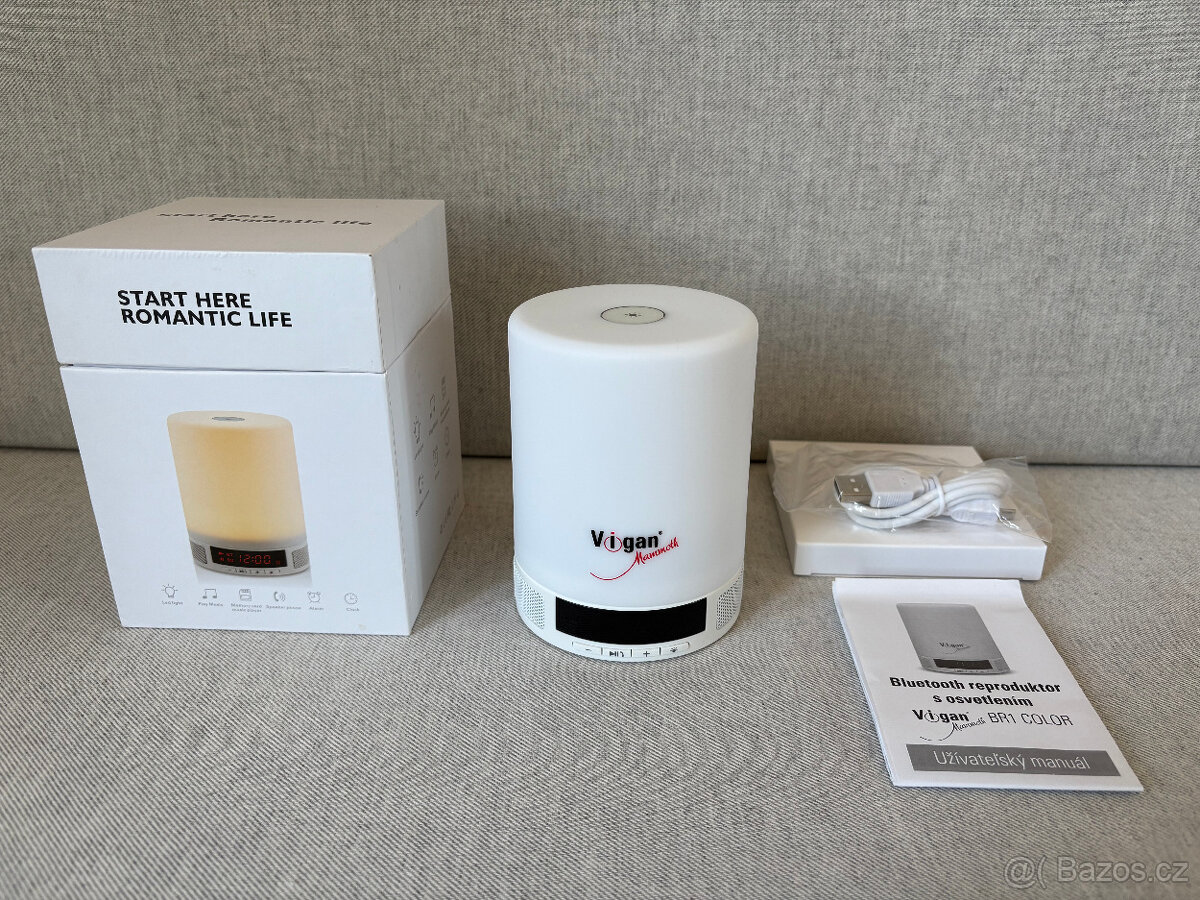 Bezdrátový reproduktor a LED dotyková svítilna v jednom