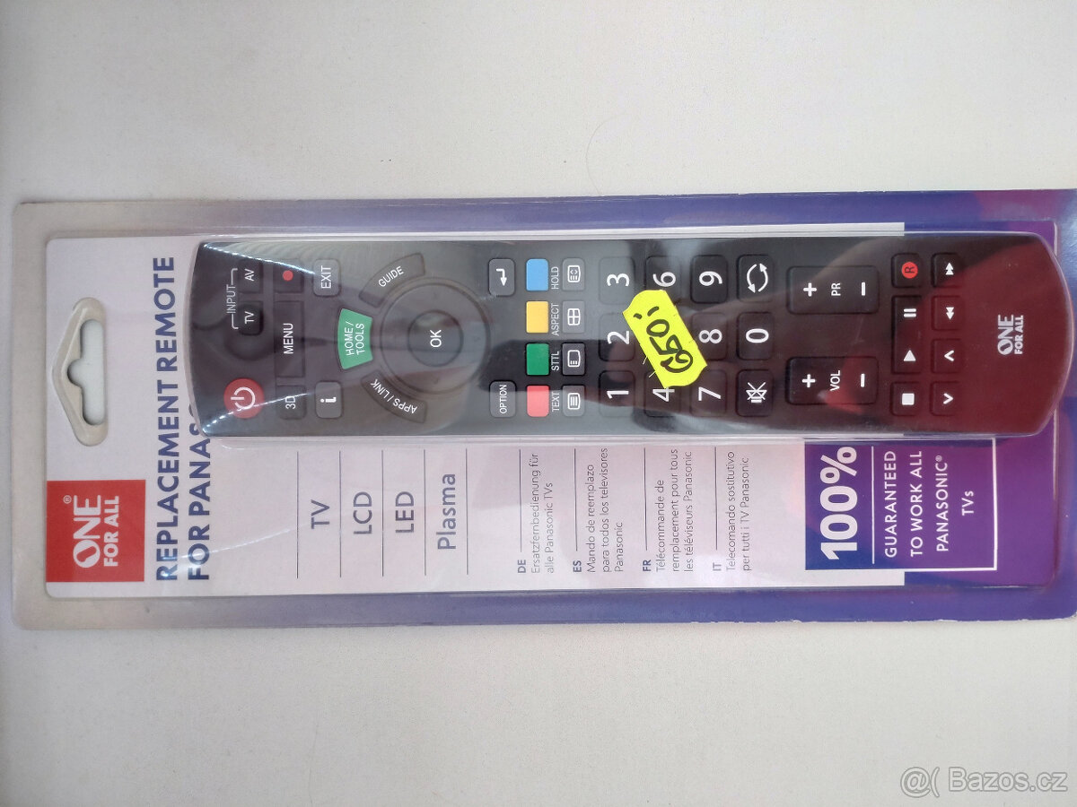 Dálkové ovládání na všechny TV zn. Panasonic. Nevybalený.