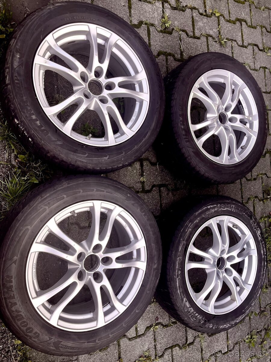 Alu kola Enzo 5x120 17” s pneu na výměnu
