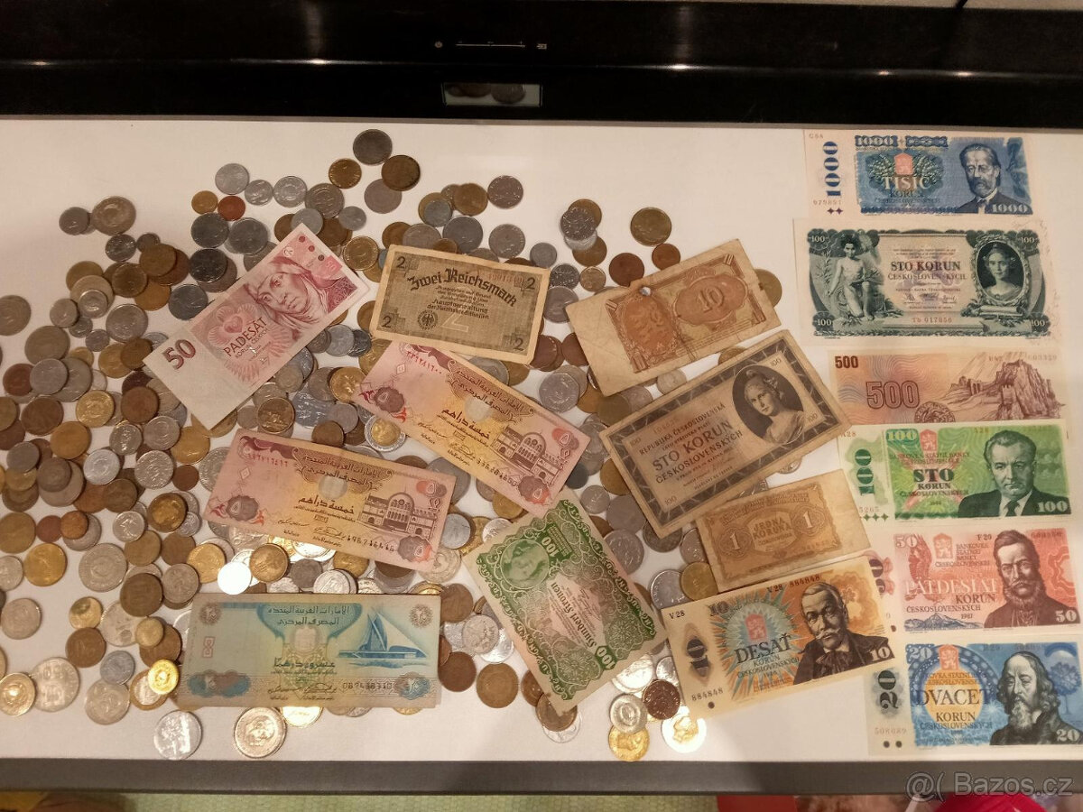KOUPÍM - BANKOVKY - MINCE I CELOU POZŮSTALOST