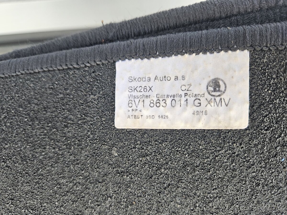 Textilní koberce Škoda Fabia 3