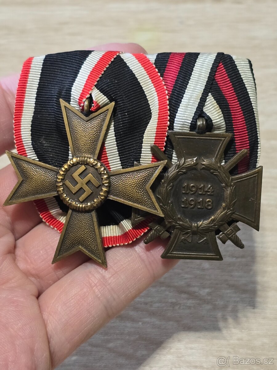 Medailová lišta - záslužný kříž bez mečů