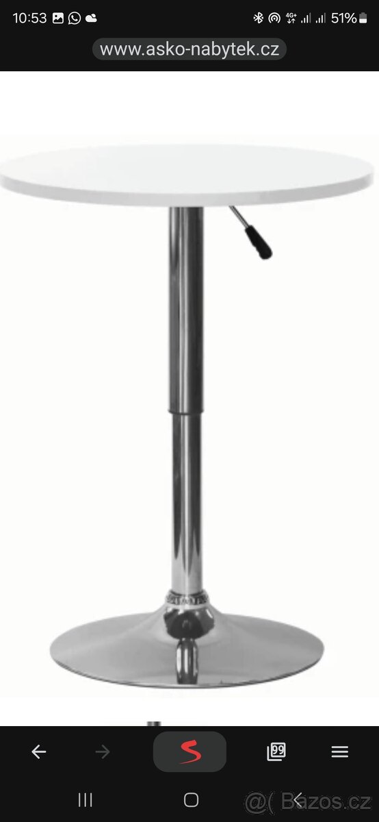 Kulatý barový stůl