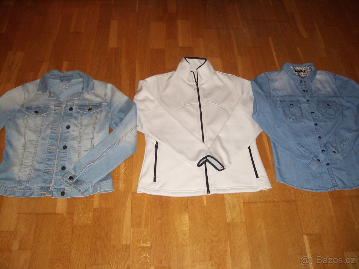 Dámská/dívčí džínová/softshellová bunda + košile S