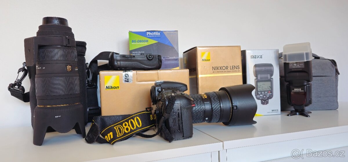 Nikon D800 + příslušenství